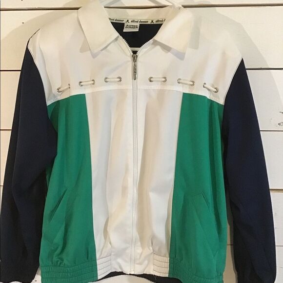 Alfred Dunner Light Weight  Zip Up Jacket White - Picture 1 of 6